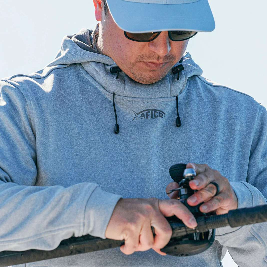 Aftco Shadow Fleece Sweatshirt - Oak Heather - X-Large - TackleDirect