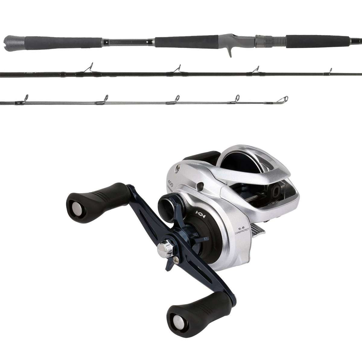Shimano Tranx TRX400A / OTI-PBI701HFC Pitch Black Combo - TackleDirect