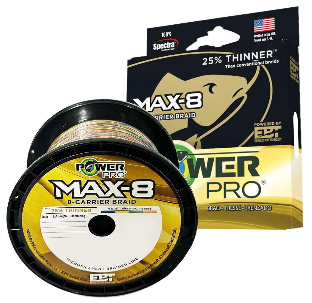 PowerPro Max-8 Braided Line Multicolor - 1500yd - 80lb - TackleDirect PowerPro Max-8 Braided Line Multicolor - 1500yd - 80lb - TackleDirect