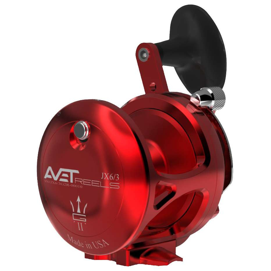 Avet JX 6/3 G2 RH-RD 2-Speed Reel Red - TackleDirect