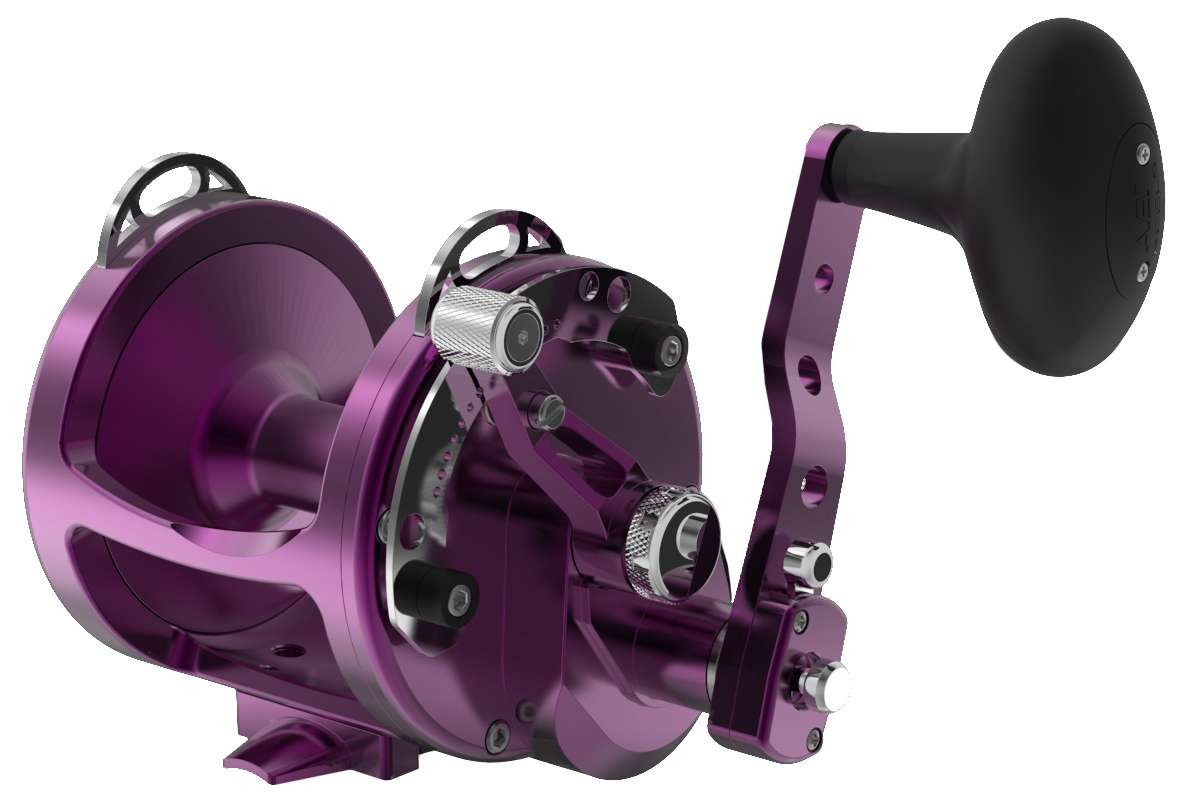 Avet HXW 5/2 RH-PU Two-Speed Lever Drag Reel Purple - TackleDirect
