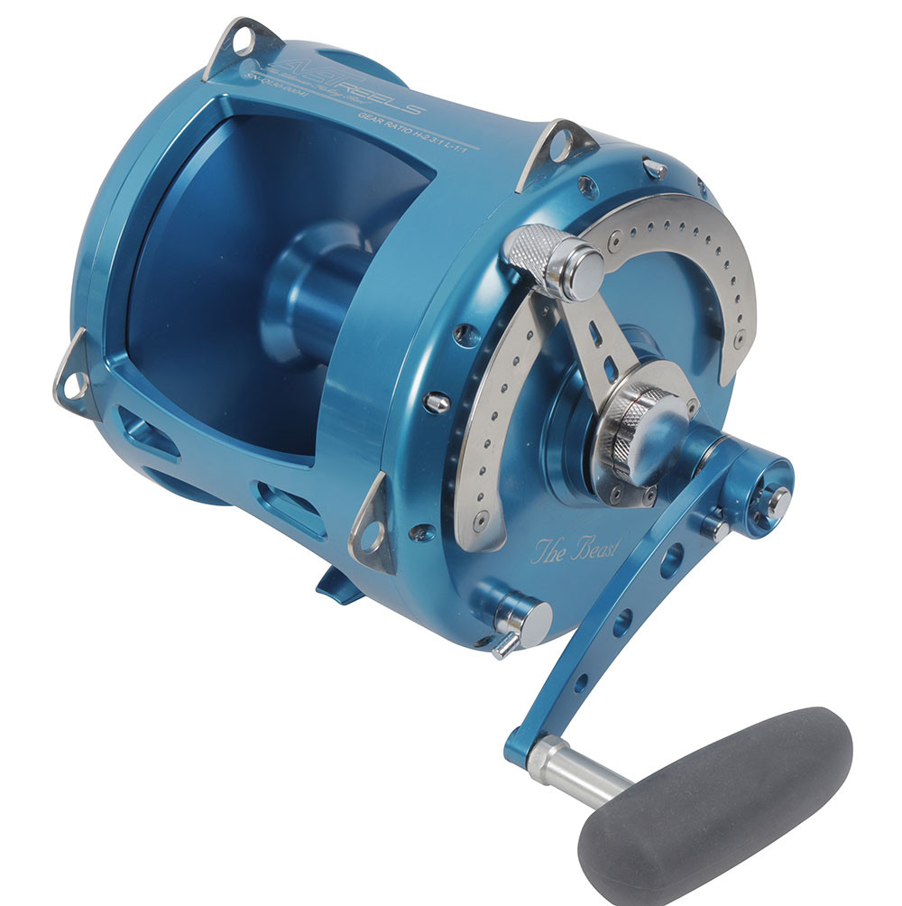Avet TR-X 130 2-Speed Lever Drag Big Game Reel - Blue - TackleDirect