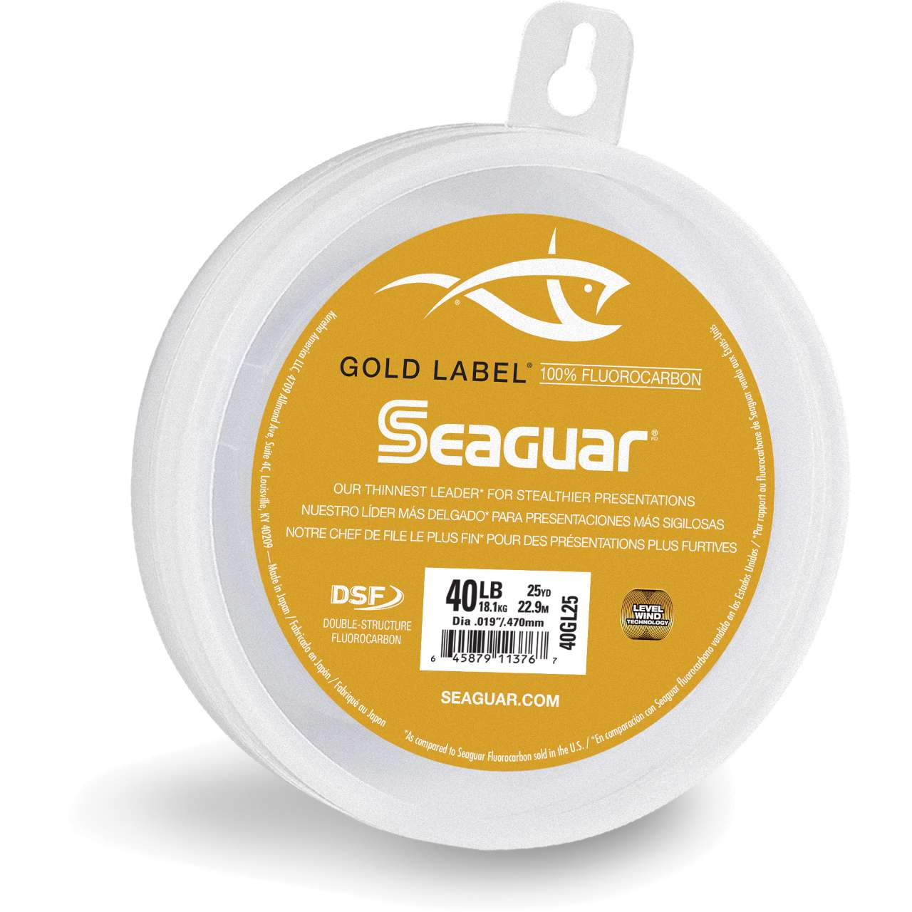 Seaguar 40GL25 Gold Label 100% Fluoro Leader 25yd - 40lb