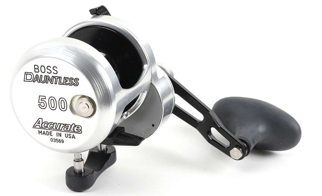 アキュレート　DX2-500NL Accurate DX2-500LBS Boss Dauntless Two Speed Reel - Left-Hand