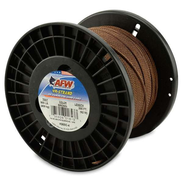 AFW 49-Strand 7x7 SS Leader Cable 900lb 300ft - TackleDirect