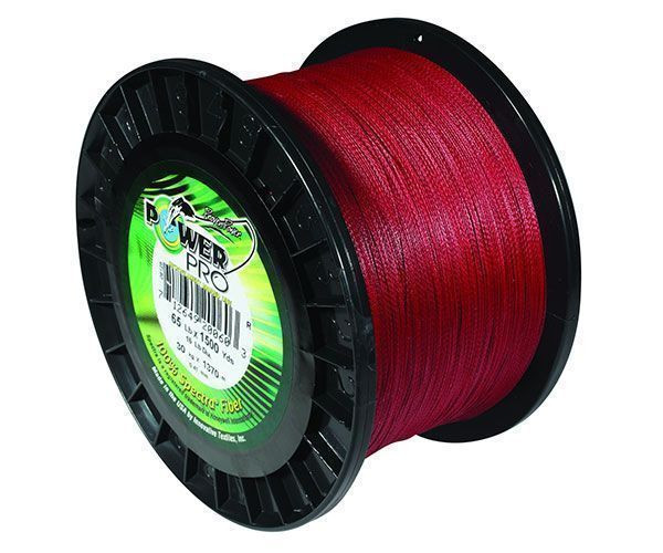 PowerPro Braided Spectra Fiber Line Vermilion Red 50lb 100yd