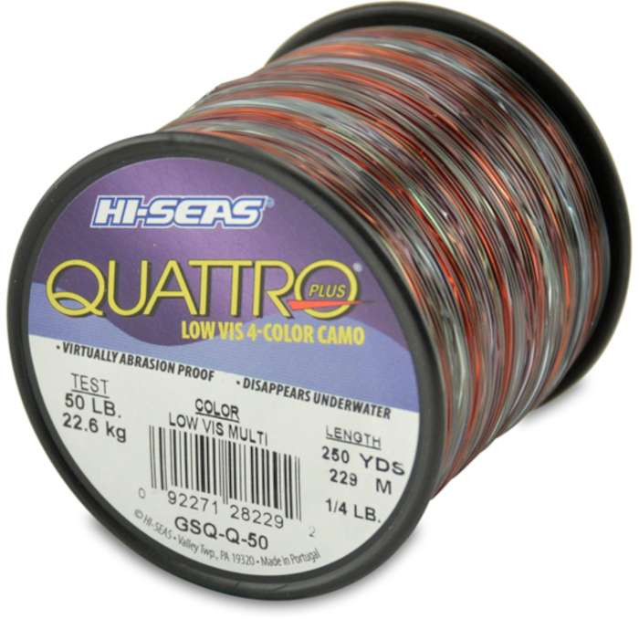 HiSeas Quattro Plus LowVis Camo Line 1/4 lb. Spool GSQQ50