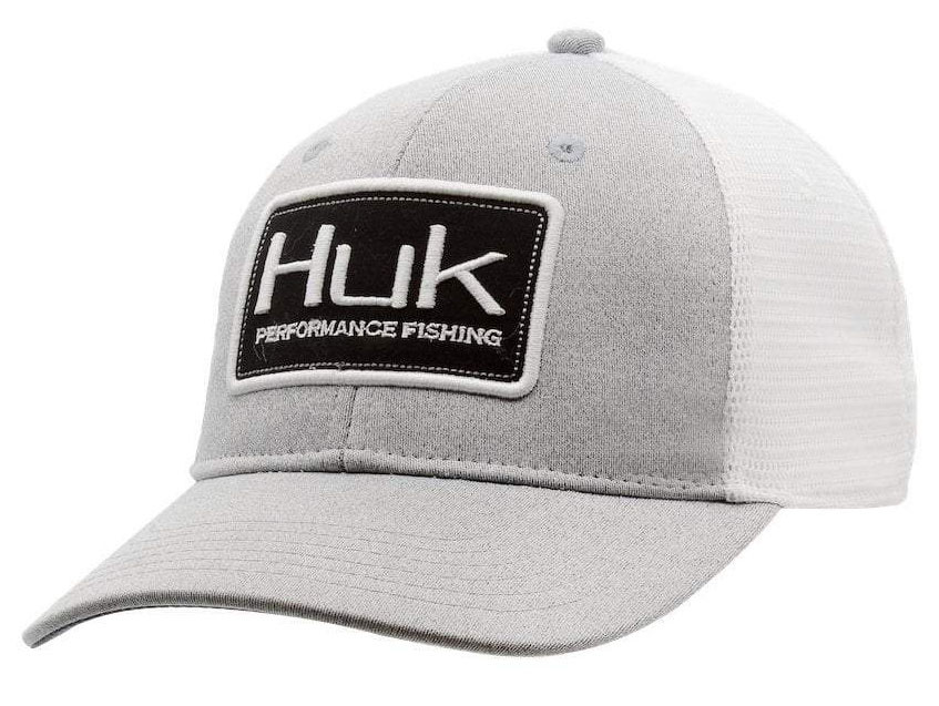 Huk Angler Sport Trucker Hat - True Grey Heather - TackleDirect