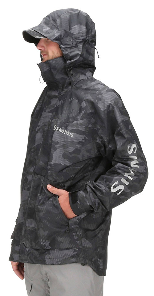 Simms Challenger Fishing Jacket Hex Flo Camo Carbon S