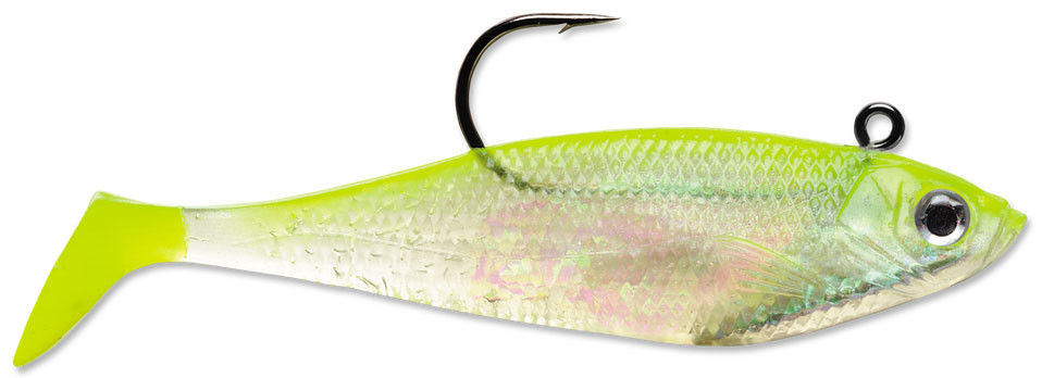 Storm WSS05 WildEye Swim Shad 5 Inch 3 Pack SHCS Shiner Chart Silver