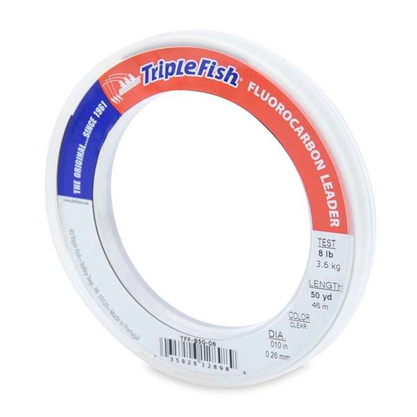Triple Fish Fluorocarbon Leader 50yds 8lb Test TackleDirect