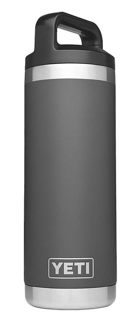 YETI Rambler Bottle 18oz - Charcoal - TackleDirect
