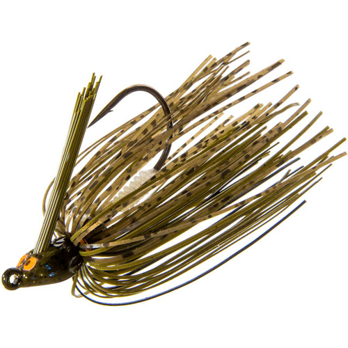 YA−MAN EP-17SB Z-Man CrossEyeZ Snakehead Swim Jig - 1/4oz - Green/Pumpkin