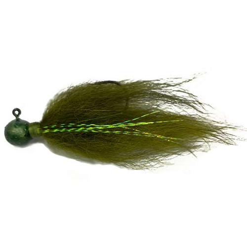 Rabid Baits Hair Jig - 1/4oz - Olive - TackleDirect Rabid Baits Hair Jig - 1/4oz - Olive - TackleDirect