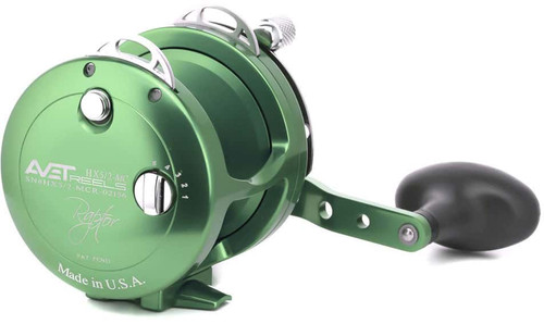 avet hxw 5/2 raptor two-speed lever drag casting reel Plus Non-MC 2 Speed Reels All models feature harness lugs (except fot the HXJ 5/2) Avet HX 5/2 MC Raptor