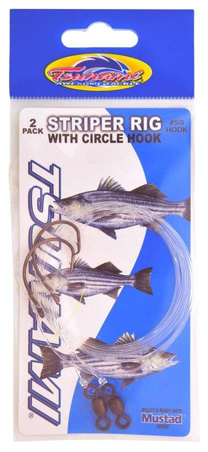 circle hooks for striper fishing Tsunami Striped Bass Hook Rig 2PK offering a reliable and effective option for catch and release fishing.Engineered to withstand rigorous conditions Owner SSW In-Line Circle Hooks