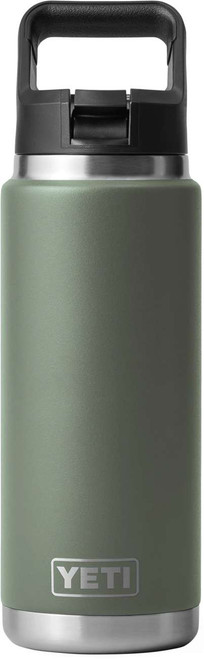 YETI Rambler 26oz Bottle with Straw Cap - Camp Green - TackleDirect