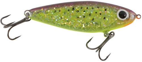 Paul Brown SDXL-RC Soft-Dine XL Suspending Twitchbait Purple Back/Chartreuse Belly