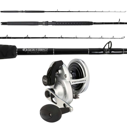 penn fathom fishing rods FTHII15LWLH Spinning Rod & Reel Combos, Black Gold : Sports & Outdoors PENN Fathom II Lever Drag 2 Speed Trolling/Conventional Reel PENN FATHOM II 30LW LINECOUNTER