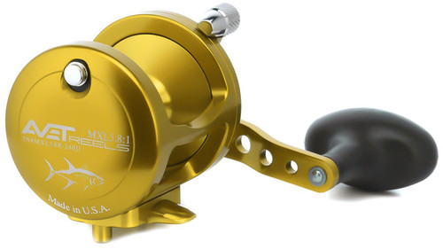 Avet MXJ 5.8 Lever Drag Casting Reel Gold - L/H - TackleDirect