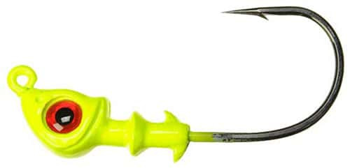 DOA C.A.L. Jig Heads 1/8oz 3 Pack 420 Chartreuse-Red Eye
