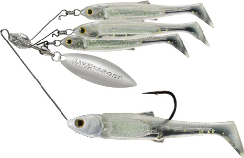 bait ball fishing lure LIVETARGET BaitBall Rig - 1/2oz - Smoke Mylar Minnow
