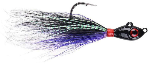 Mustad BEB-1/4-BPP Big Eye Bucktail Jig 1/4oz Black/Purple