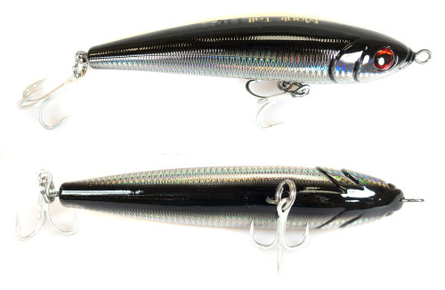 black and silver fishing lure #403 TW Wounded minnow action is irresistible to trout Yo-Zuri Hydro Monster Shot 110mm