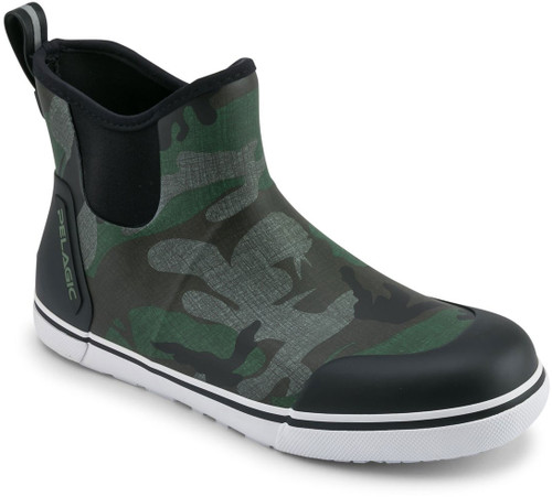 Pelagic Pursuit Deckboot - Fish Camo Green - 10 - TackleDirect