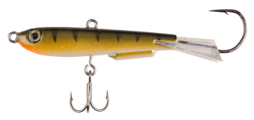 Johnson Johnny Darter - 3/4in - Glow Yellow Perch - TackleDirect