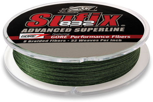 Sufix 832 Advanced Superline Lo-Vis Green 10lb 300yds
