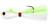 Intent Tackle Mylar Series Bucktail - 3/8oz - White/Chartreuse