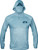 Toadfish Technical Performance Long Sleeve Hoodie - Blue - 2-XLarge