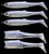 LIVETARGET BaitBall Spinner Rig Interchange Pack - Small - Crystal Mylar