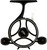 13 Fishing BBFFGWBOG2.5-LH Black Betty Free Fall Ghost Ice Reel - Blackout Glow - 2.5:1 - Left Hand