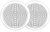 Fusion FM-F65RW FM Series 6.5in 120W Flush Mount Round Marine Speakers - White Grill
