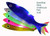 Tournament Cable Striper Umbrella Rigs with 3D Stickbaits
