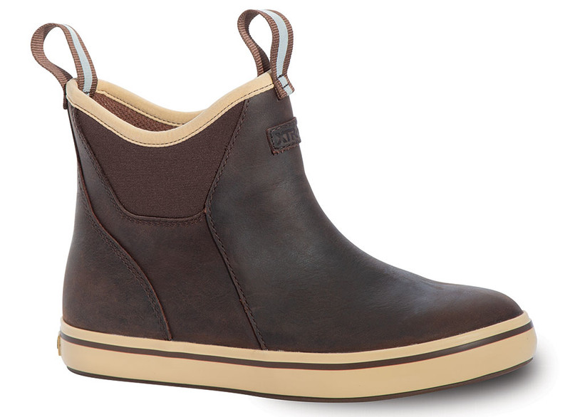 Xtratuf Womens Leather Ankle Deck Boot Brown TackleDirect