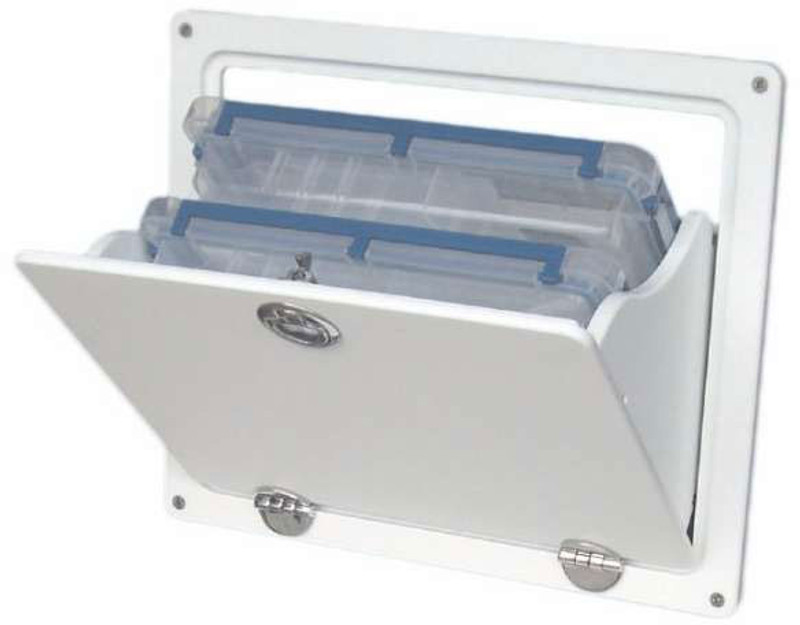 Deep Blue Marine Tilt Out Boat Storage Box 24 - White - Locking