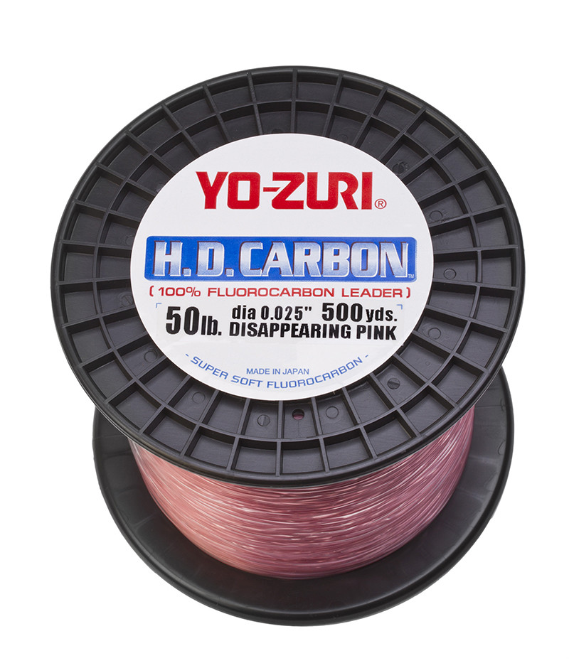 Yo-Zuri HD Carbon Fluorocarbon Leader - 30 Yards - Disappearing Pink - 4lb  - 8lb