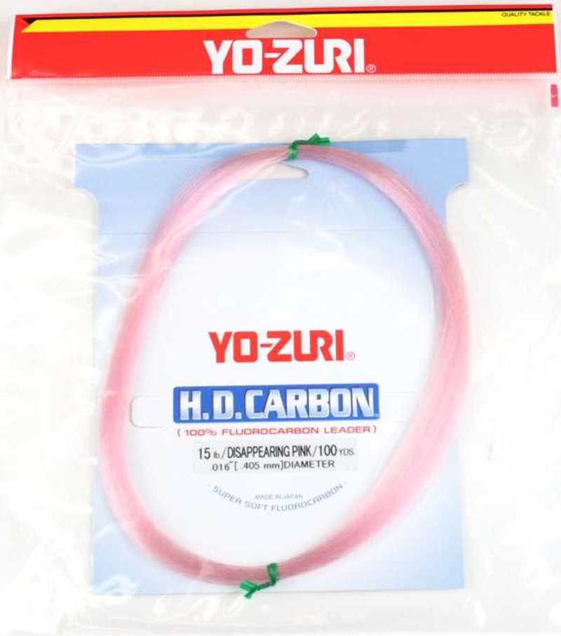 Yo-Zuri HD Pink Disappearing Flourocarbon Leader Line