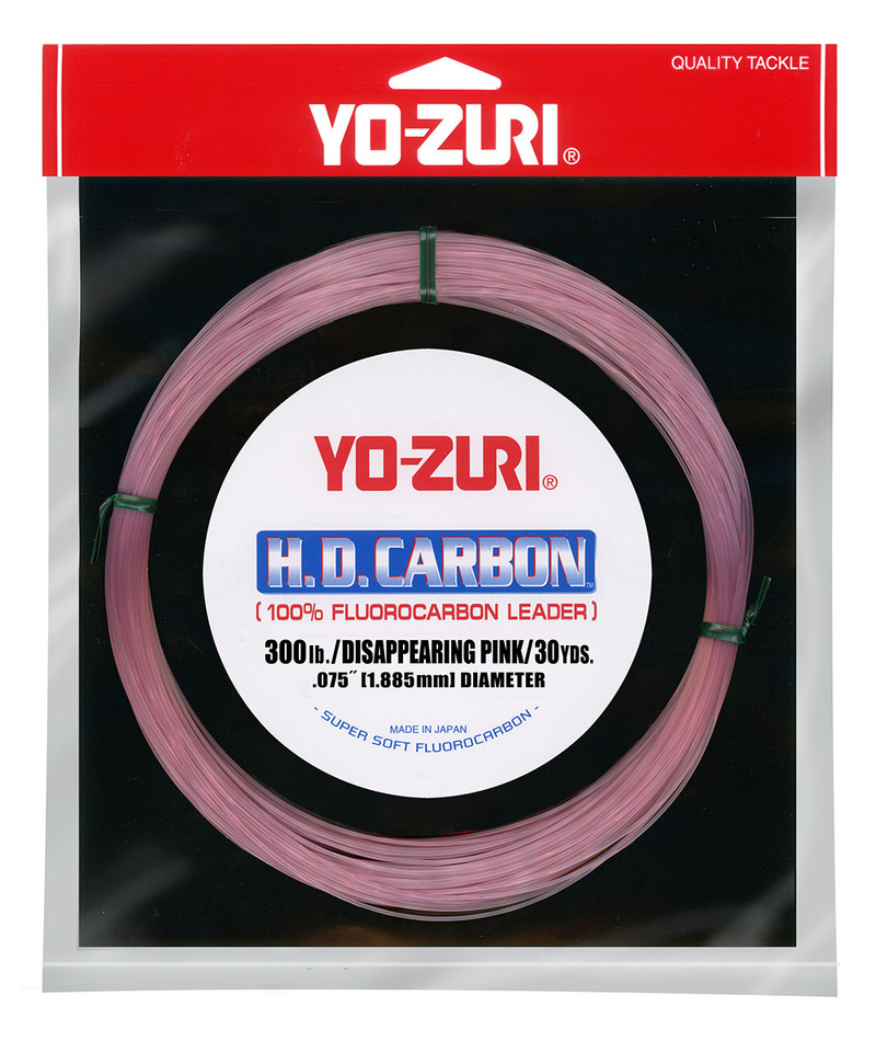 Yo-Zuri HD Disappearing Pink Fluorocarbon Leader Fishing Line 100YD 30LB