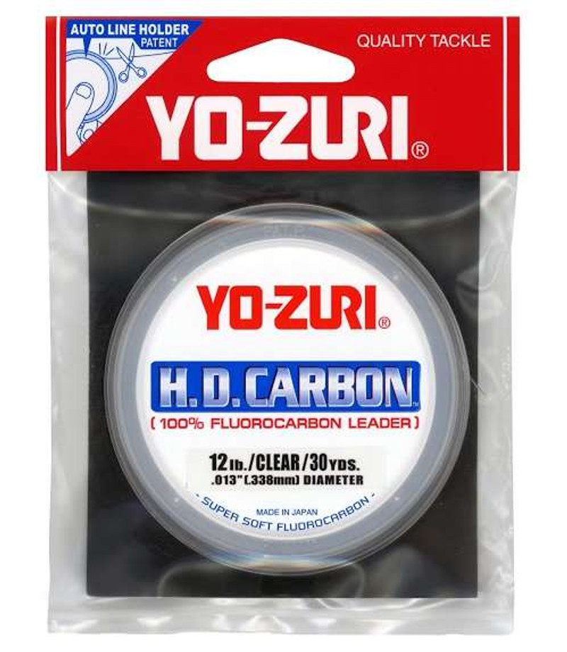 Yo-Zuri HD Fluorocarbon Leader 30yd Spools - Clear - TackleDirect