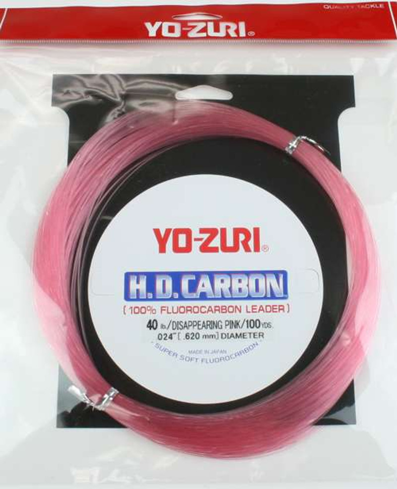  Yo-Zuri H.D. Fluorocarbon Wrist Spool 100-Yard Leader Line,  Pink, 40-Pound : Fishing Leaders : Sports & Outdoors