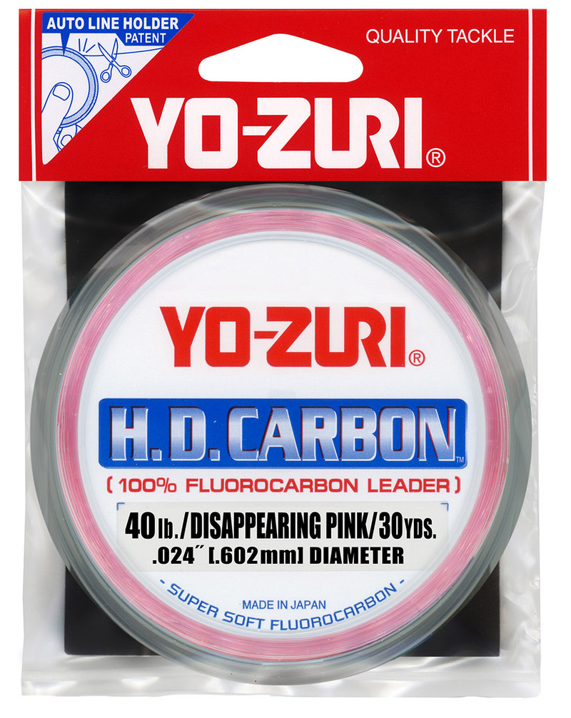 Yo-Zuri HD Disappearing Pink Fluorocarbon Leader 30yd - 50 lb