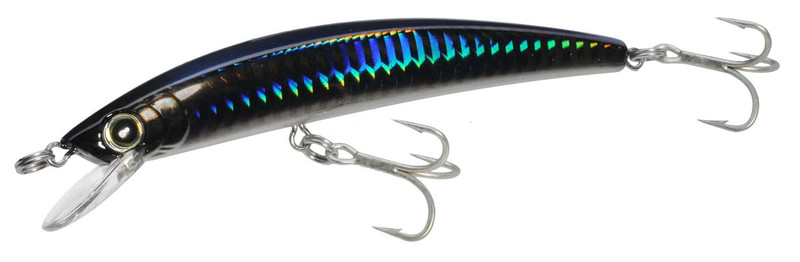 Yo-Zuri R1123-HGHB Crystal Minnow Floating Diver Lure, Ghost Black