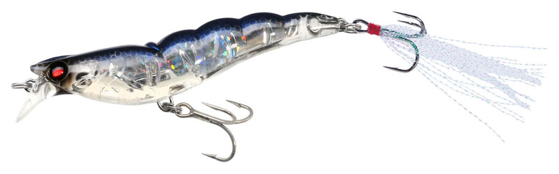 Crystal 3D Suspending 3-1/2 Shrimp Lure, Holographic Ghost Shrimp