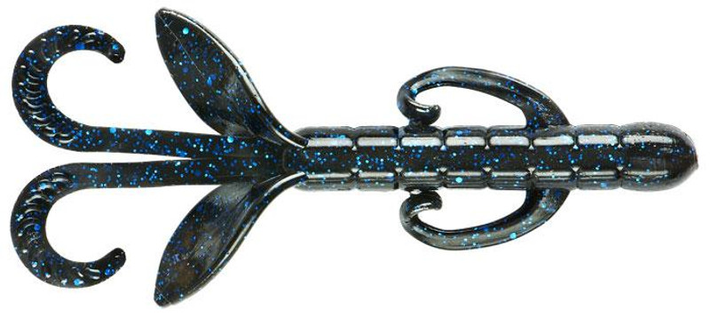 Yum Christie Critter - 4.5in - Black/Blue Flake - TackleDirect