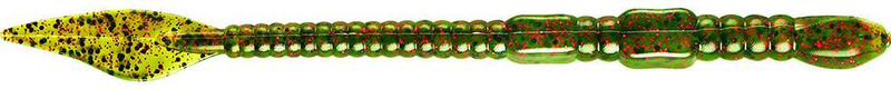 2 Packs YUM 7.5 Genie Worms Soft Plastic Fishing Baits Green Pumpkin YGW708