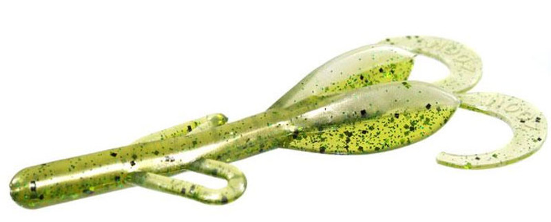 Zoom Baby Brush Hog Freshwater Fishing Soft Bait for Bass, Green